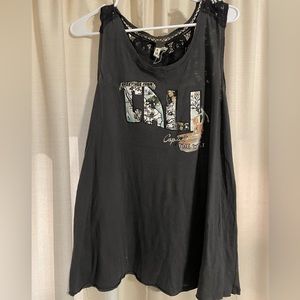 We the Free oversized Cali long crochet tank